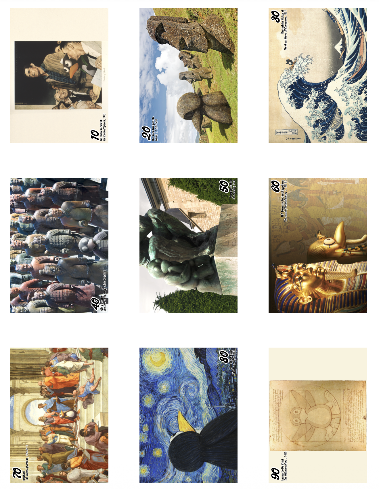 10 postcards