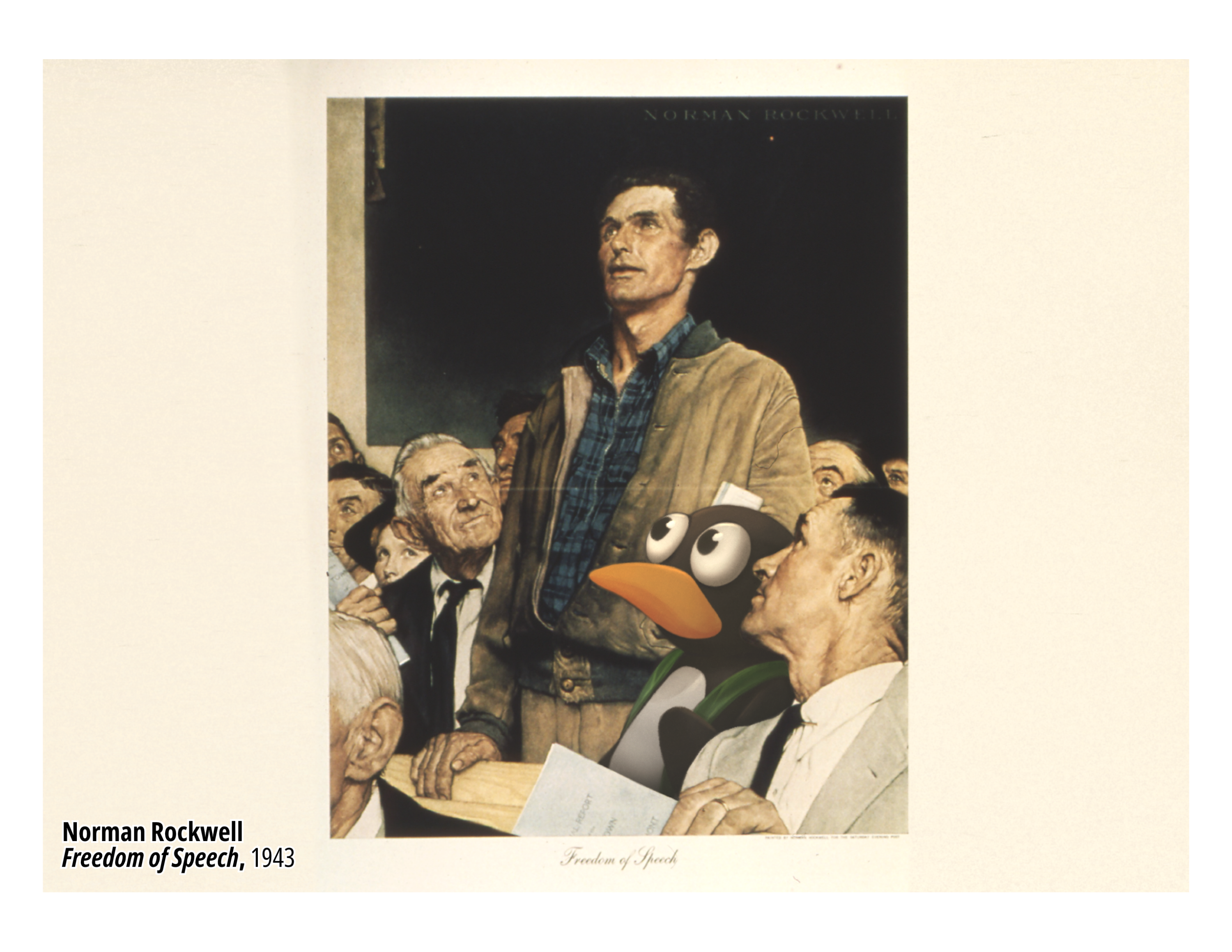 Postcard of JiJi in Freedom of Speech
